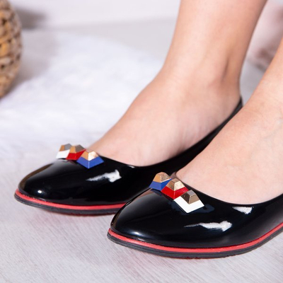 Чорні балетки з прикрасами Jess - Взуття