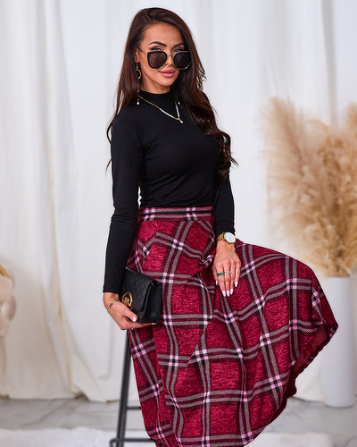 Royalfashion Чорна жіноча блуза-напівгольф