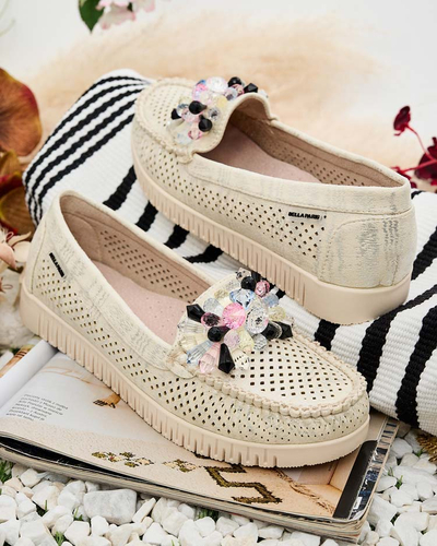 Royalfashion Жіночі ажурні мокасини з бісеру Nasfali