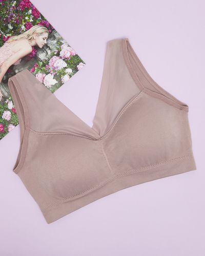 Lila Damen-Sport-BH mit breiten Trägern - Unterwäsche