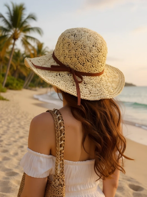 Royalfashion Жіночий солом'яний капелюх з бантом Belle