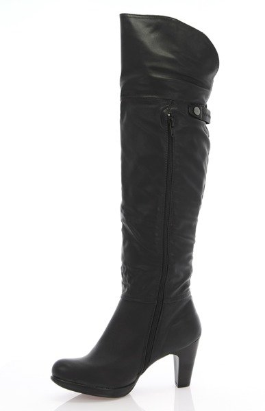 Чорні жіночі високі черевики на стегнах на пості Yuiu - Взуття
