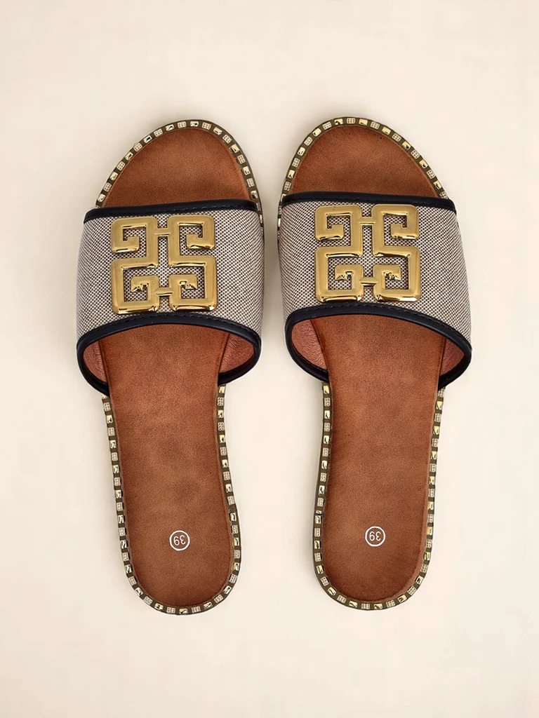 Royalfashion Damen-Slipper mit flacher Sohle Rorole