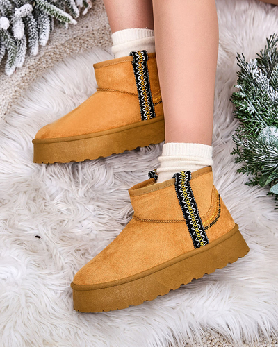 Royalfashion Жіночі короткі черевики а-ля снігоступи з орнаментом Erititta