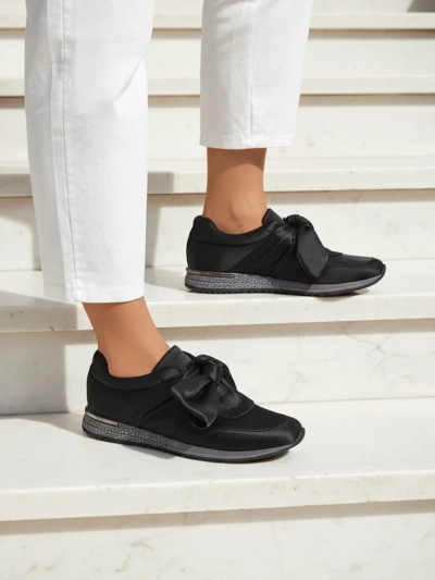 Royalfashion Damen Sneakers mit Schleife Socca
