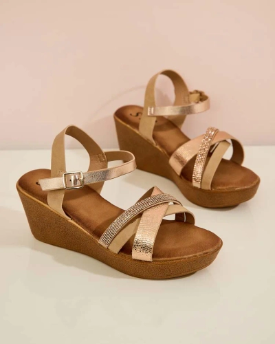 Royalfashion Damen Sandalen mit Zirkonen Bozi