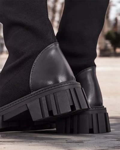 Royalfashion Damen Slip-On-Bison-Stiefel