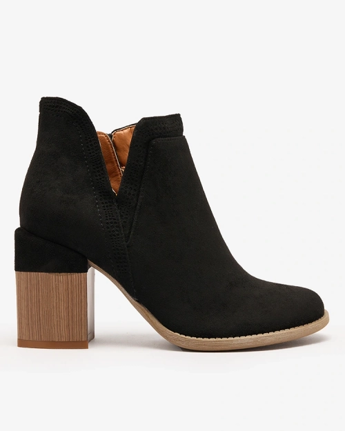 Чоботи Royalfashion Black Lemere на квадратних підборах