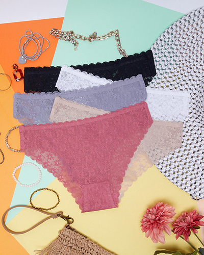 5er-Pack Seamless Lace Damen-Slips Slips - Unterwäsche