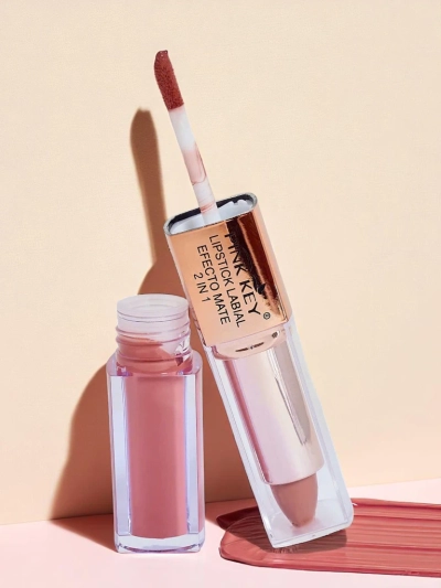 Mattier Lippenstift in Stift- und Flüssigform 2-in-1 Peach Pie