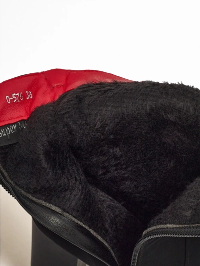 Damen Stiefeletten Öko Leder matt mit Blockabsatz Nivarelle