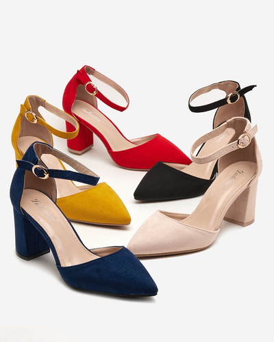 OUTLET Бежеві жіночі босоніжки на вищому стовпі Hareda - Туфлі