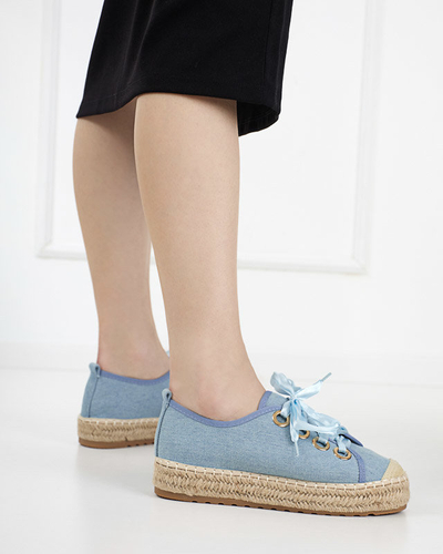 Naoko blaue Damen Turnschuhe a'la espadrilles - Schuhe