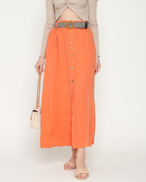 Помаранчева жіноча спідниця