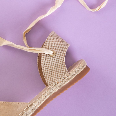 Gebundene Espadrilles beige Edola - Schuhe