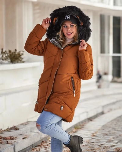 Royalfashion Brown Damen Winterjacke