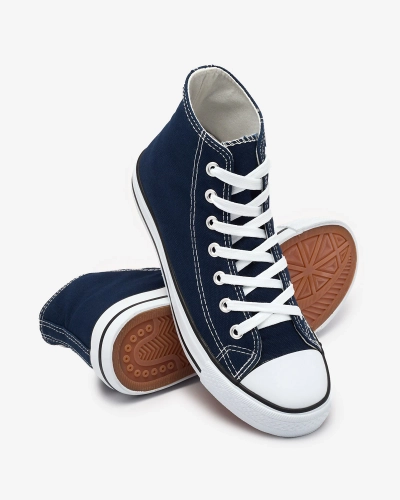 Marineblaue hohe Damen-Sneakers Elavvi - Footwear
