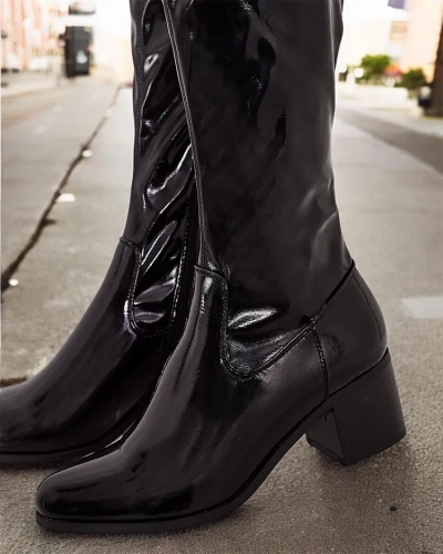 Royalfashion Damen Noem Overknee-Stiefel zum Hineinschlüpfen