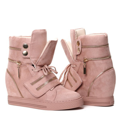 Рожеві кросівки на танкетці з повзунками Erica - Взуття