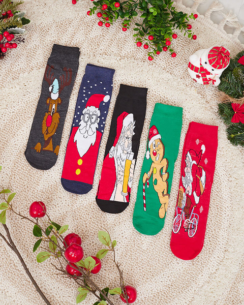 Royalfashion Herrensocken-Set mit Weihnachtsmuster 5/Pack