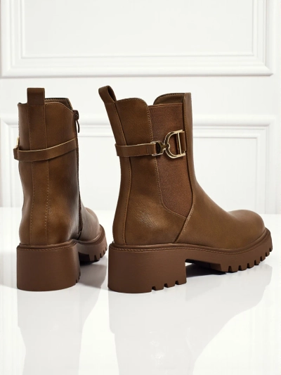 Höhere Damenstiefeletten aus Öko-Leder Ovella