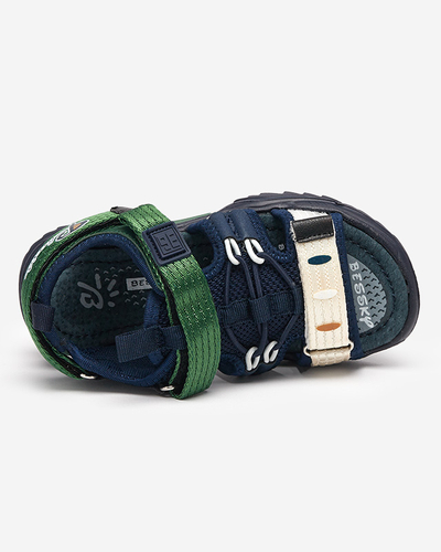 Grüne Kindersandalen mit Klettverschluss Meteris - Schuhe