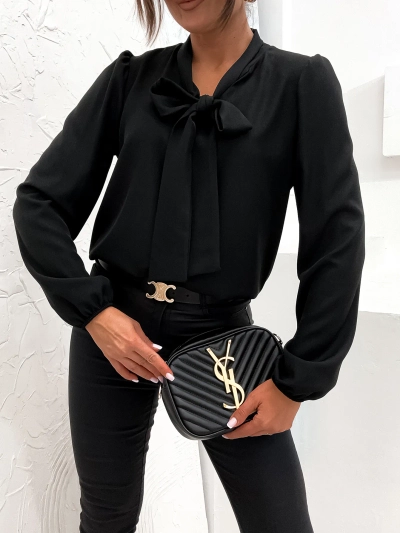 Royalfashion Damenbluse mit Schleife