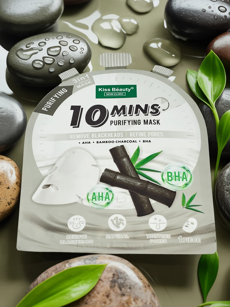 Reinigende Gesichtsmaske mit Bambuskohle