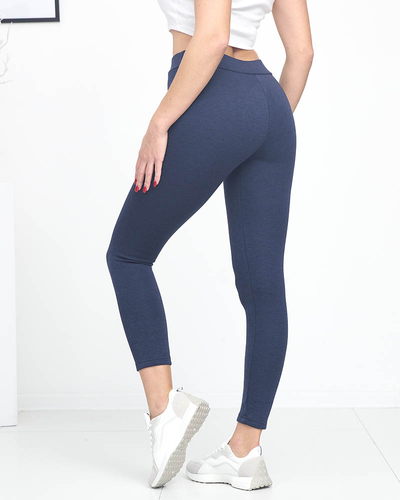 Marineblaue Damen-Leggings mit Isolierung - Kleidung