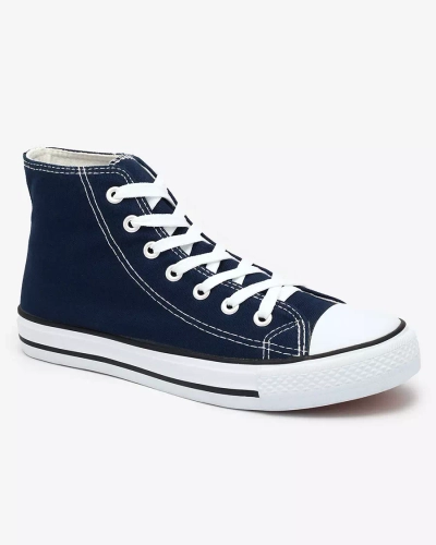 Marineblaue hohe Damen-Sneakers Elavvi - Footwear