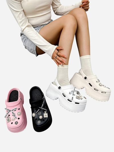 Royalfashion Damen Gummisandalen mit Dekorationen Dellos