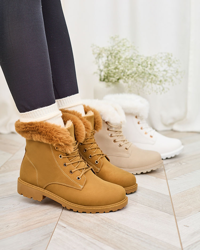 Royalfashion Klassische Damenstiefel a'la trappers in camel Dotsacia Farbe