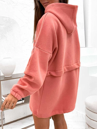 Royalfashion Damen Baumwolle Minikleid Hoodie-Typ