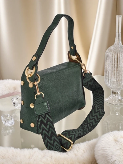 Aurelia Verde – Damenhandtasche aus Öko-Leder mit Verzierung