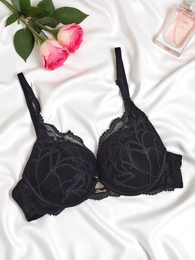 Royalfashion Damen Push-Up-BH mit Spitze Luna Push-Up