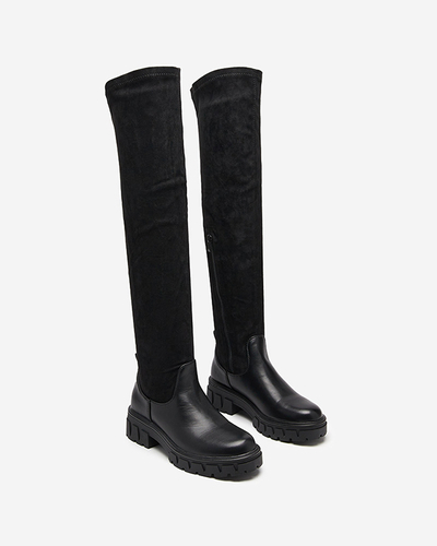 OUTLET Schwarzer Overknee-Stiefel für Damen Liki - Footwear