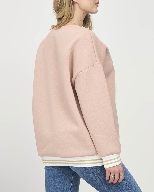 Isoliertes Damen-Sweatshirt in rosa- Kleidung