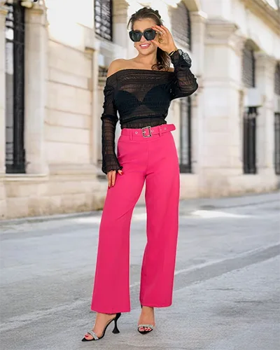 Royalfashion Weite Stoffhose für Damen