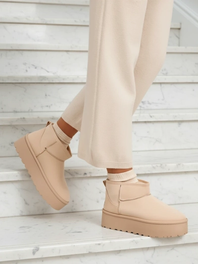 Royalfashion Damen Plateau a'la Schneestiefel Dagodo