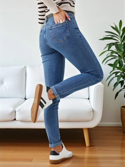Royalfashion Damen Baumwoll-Hosen im tapered Schnitt