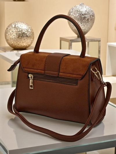 Camelia Handtasche aus Öko-Leder und Wildleder