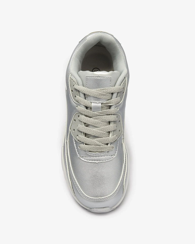 Silberfarbene Damen-Schnürschuhe Moteri - Footwear