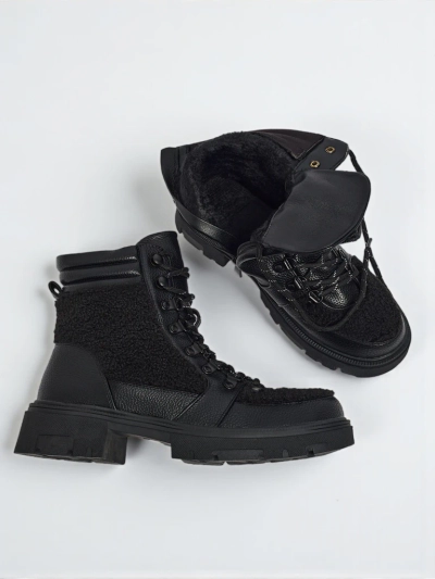 Damen Worker Boots mit Fell Ardella