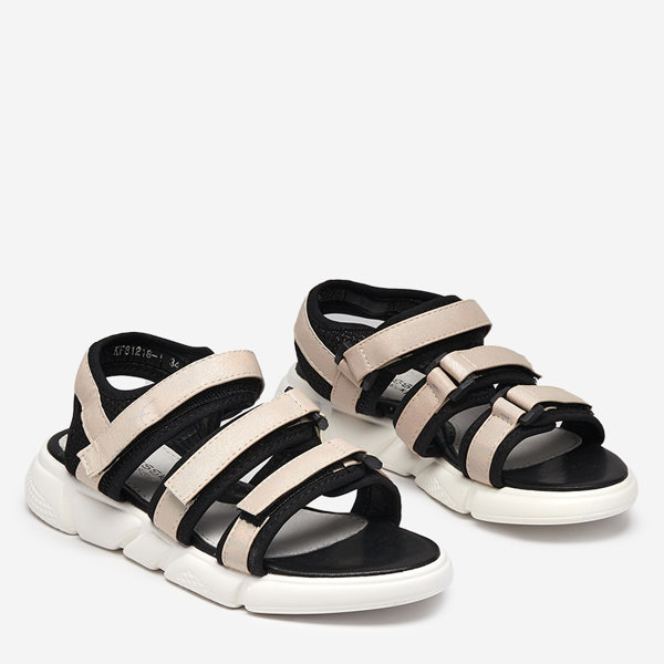 Mädchensandale mit Klettverschluss in beige Mumin-Shoes