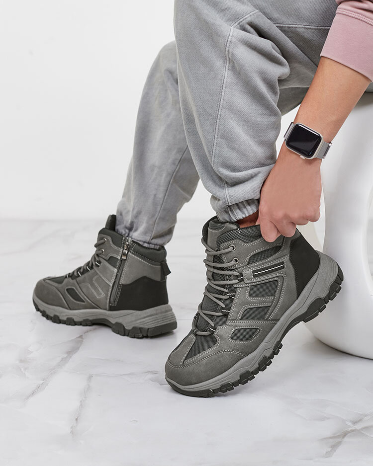 Royalfashion Graue Herren-Trapper Nokukia