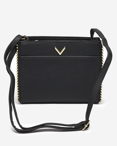Klassische schwarze Handtasche mit Dekoration - Accessoires