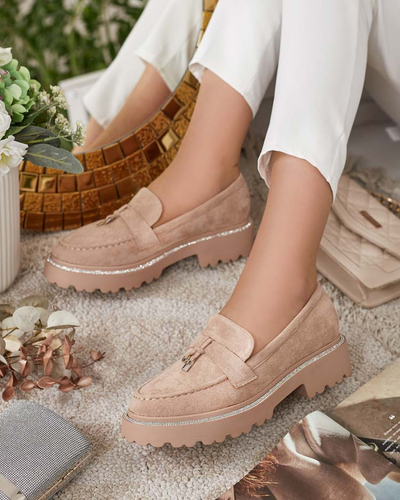 Royalfashion Damen Mokassins mit Zirkonen Ali