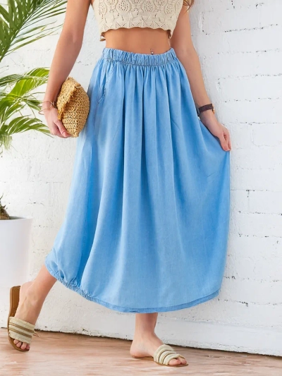 Royalfashion Damen Midi-Rock, reminiscent of denim