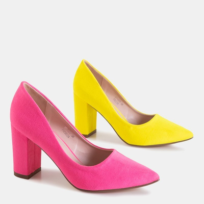 Neonrosa Pumps für Damen mit höherem Absatz Madelina - Schuhe