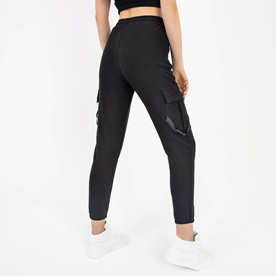 Schwarze Cargohose für Damen - Kleidung